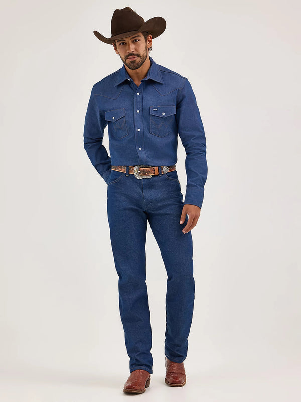 Wrangler Mens Cowboy Cut Jean Original Fit -Rigid Indigo