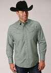 Roper Men's Solid Broadcloth - Dusty Green