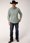 Roper Men's Solid Broadcloth - Dusty Green