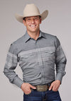 Roper Mens Grey/White Border Stripe