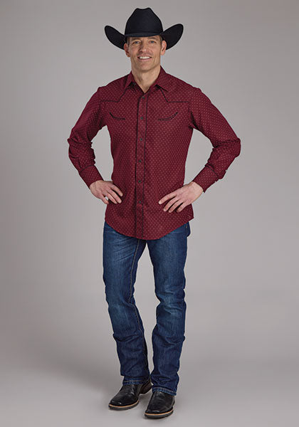 Roper Wine Dot Print