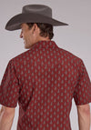 Roper Brick Red/Grey/Black/ Paisley Print