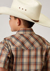 Roper Boys Shirt Snap Plaid