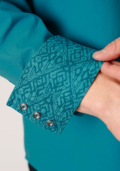 Roper Men Solid Poplin - Deep Teal