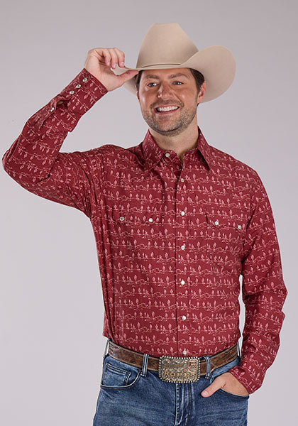 Roper Men Desert Stripe Print