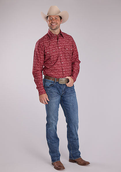 Roper Men Desert Stripe Print