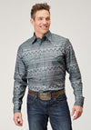 Roper Men Snap Shirt River Aztec