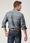 Roper Men Snap Shirt River Aztec
