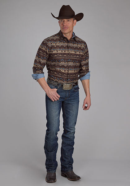 Roper Men Distressed Aztec Print