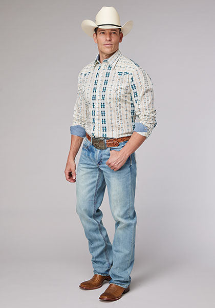 Roper Men Vertical Aztec Stripe