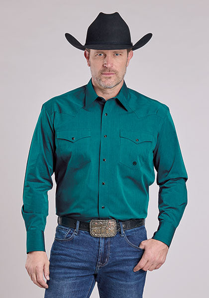 Roper Men's Solid Poplin