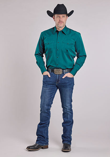 Roper Men's Solid Poplin