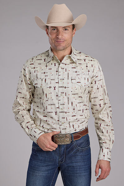Roper Men's Retro Rodeo Print