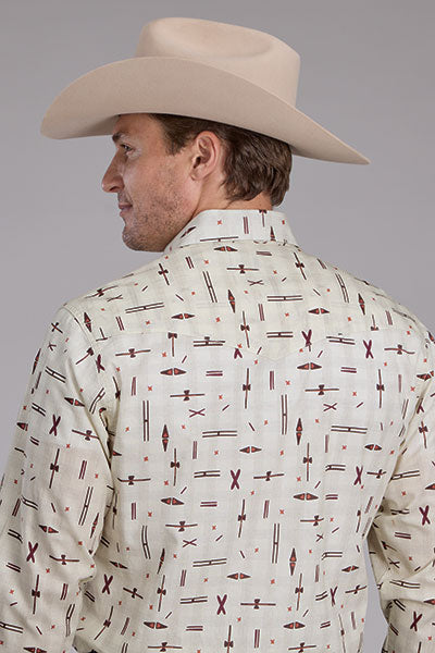 Roper Men's Retro Rodeo Print