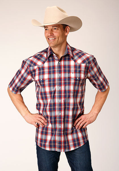 Roper Men Independence Plaid - Short Sleeve