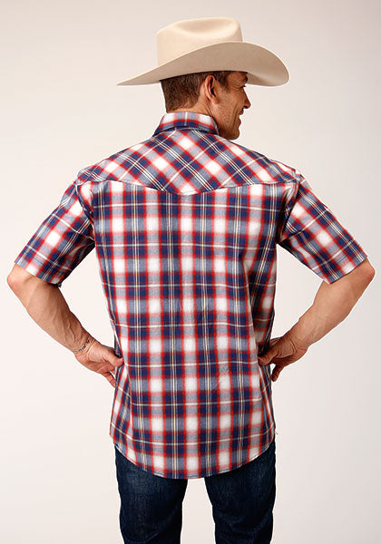 Roper Men Independence Plaid - Short Sleeve