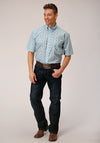 Roper Men Turqouise Medallion - Short Sleeve