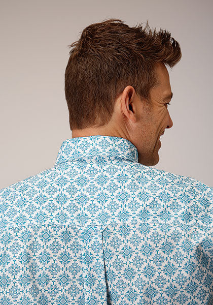 Roper Men Turqouise Medallion - Short Sleeve