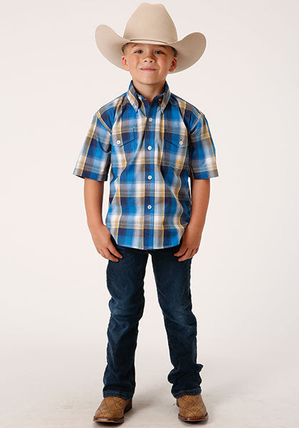 Roper Boys Amarillo Plaid Button down