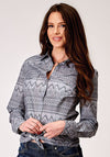 Roper Womens Horizontal River Aztec Print Shirt