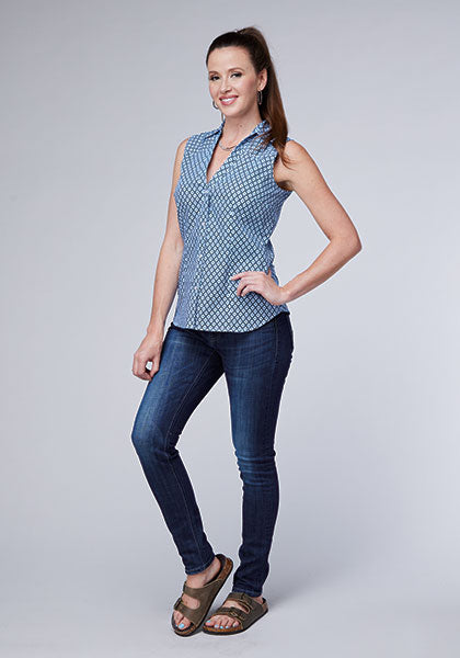 Roper Women Blue Foulard