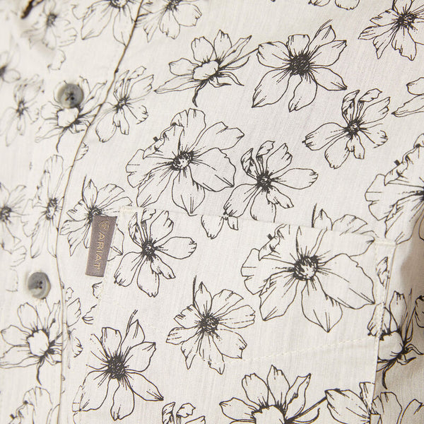 Ariat Men Memphis Stretch Modern Fit Shirt - Grey Heather