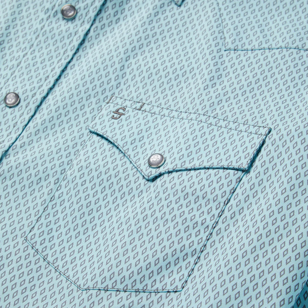 Stetson Snap 2 pocket Print - Silver Diamond Neat