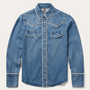 Stetson Piped Denim Blouse