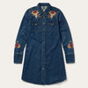Stetson Embroidered Western Shirt Dress