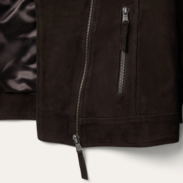 Steson Women Suede Fringe Motorcycle Jacket