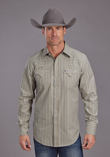 Stetson Men Ticking Dobby Stripe