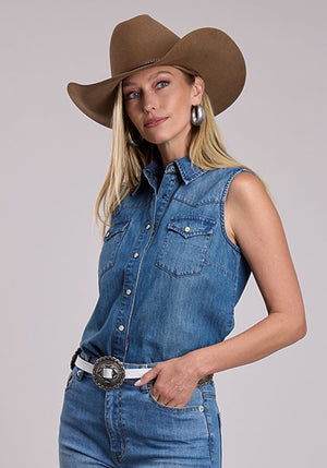 Stetson Western Sleeveless Back Embroidered