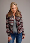 Stetson Women Red Aztec Blanket Blazer Jacket