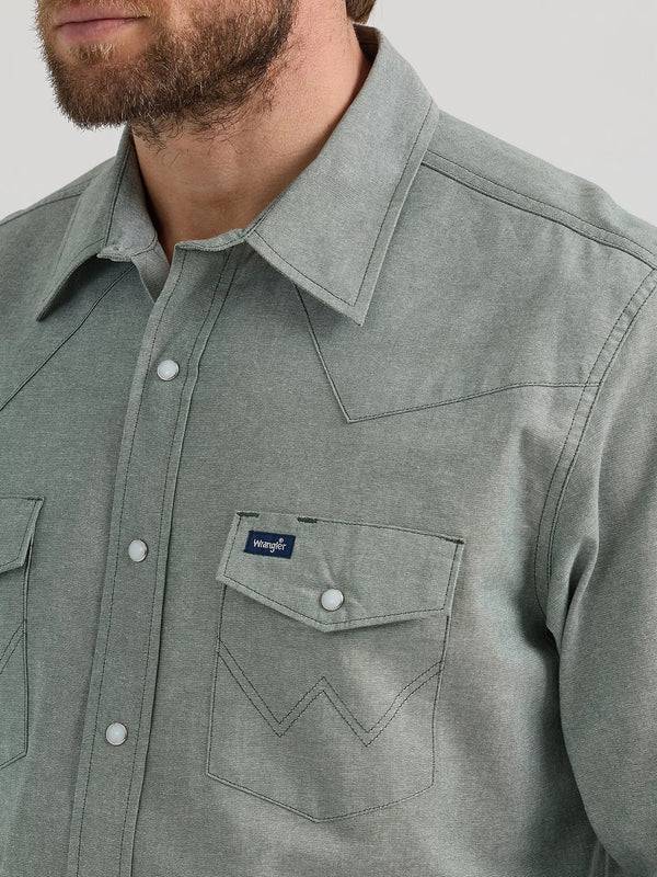 Wrangler Men's Cowboy Cut Work Chambray