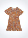 Wrangler Girl's Ruffle Sleeve Southwestern Dress