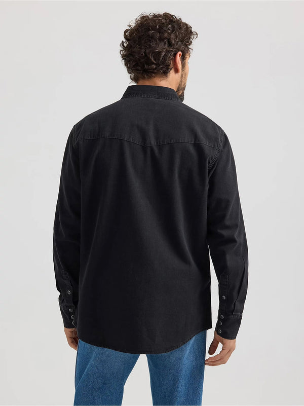 Wrangler Men's Classic Denim Western Snap Shirt