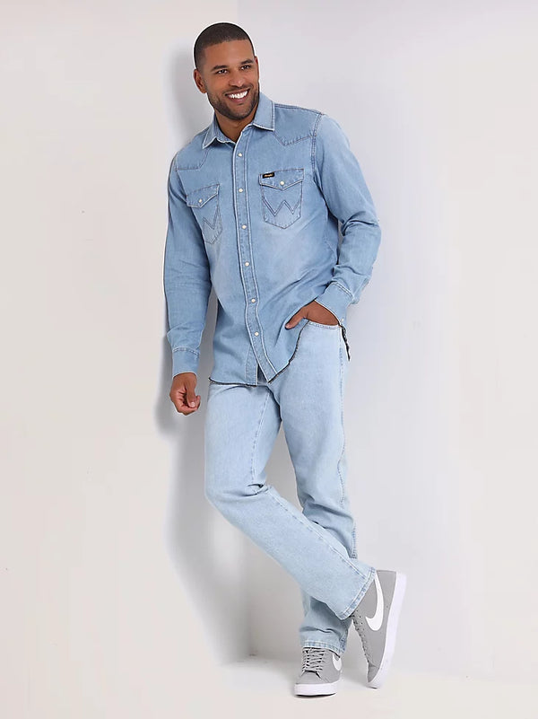 Wrangler Mens Cowboy Cut Jean Original Fit -Bleach