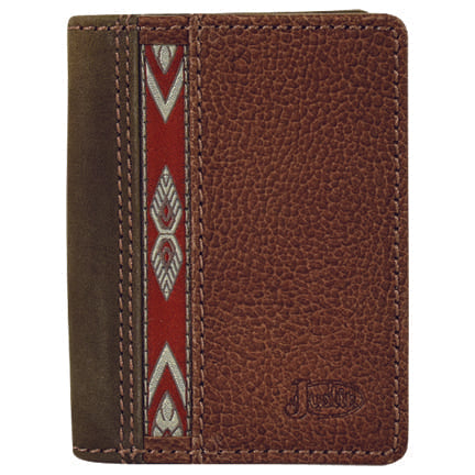 Justin Men's Back Pocket Bifold Wallet Ribbon
