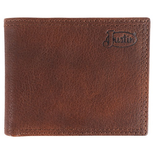Justin Men's Bifold Wallet - Tan Buffalo