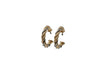 Silver and Gold 2 Tone Twisted Hoop Earring
