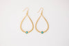 White Gold Plated Hammered Teardrop Earring on Fishook