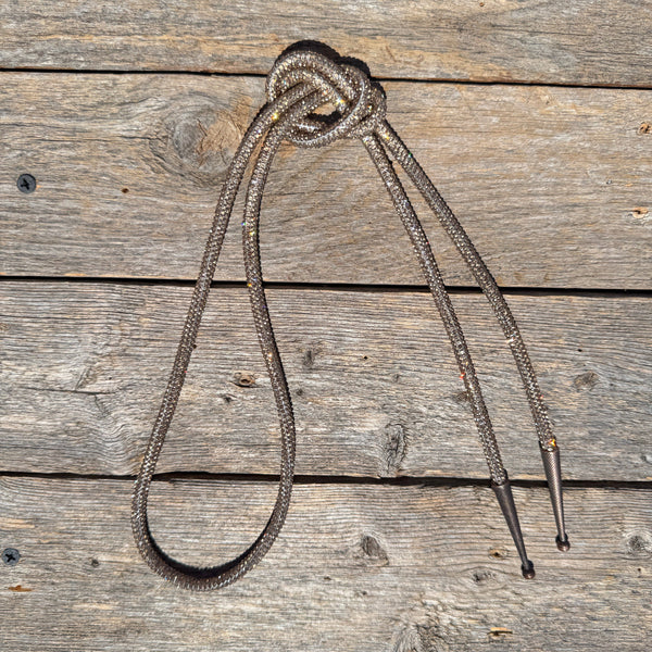 Champagne Rhinestone Western Bolo Tie