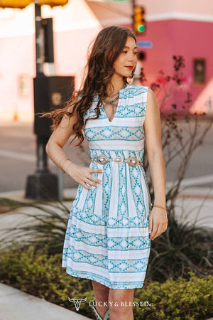 Ivory Turquoise Dress