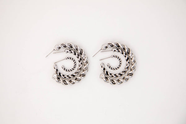 Gold Plated Twisted Hoops - 3 Pack