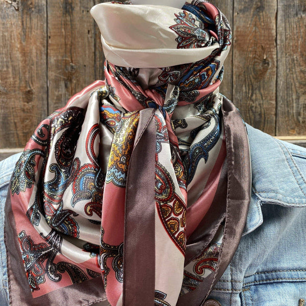 Pink & Brown Paisley Wild Rag