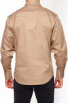 Rodeo Solid Color Long Sleeve Snap - Khaki