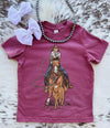 Ranch Roping Tee - Burgundy