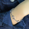 Cystal Clear Luck Horseshoe Link Bracelet