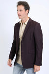 Platini Men's Double Button Western Burgundy Blazer