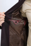 Platini Men's Double Button Western Burgundy Blazer